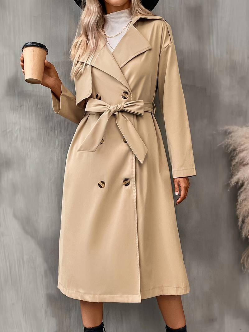 Nita™ | Trenchcoat Met Dubbele Rij Knopen