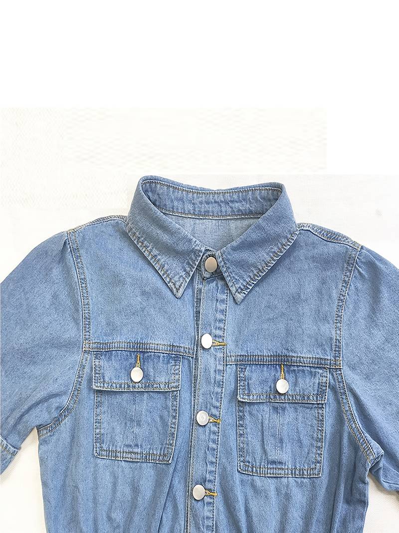 Nala | Lange Denim Jurk