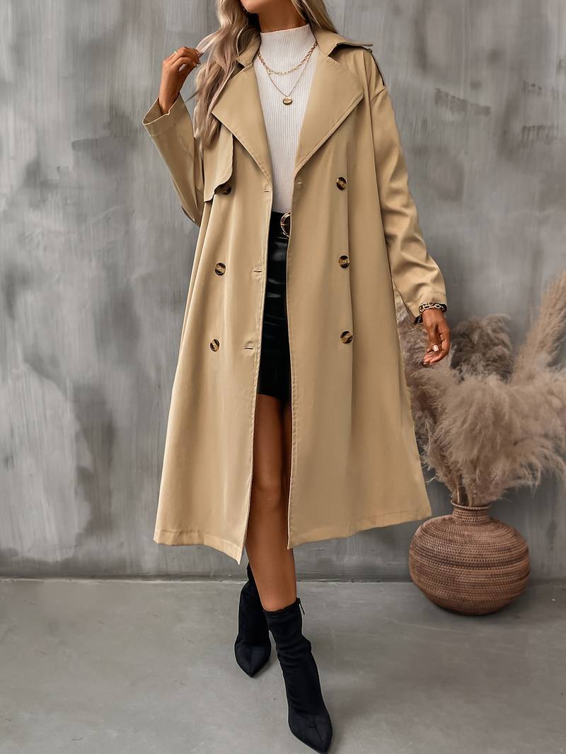 Nita™ | Trenchcoat Met Dubbele Rij Knopen