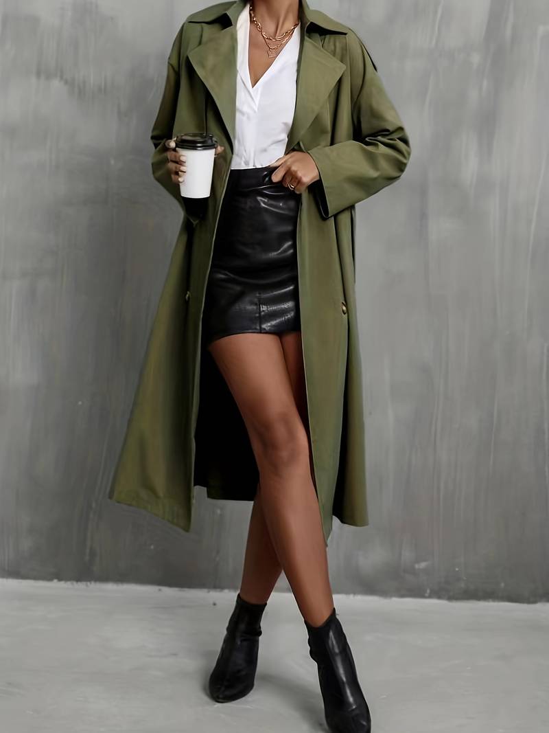 Nita™ | Trenchcoat Met Dubbele Rij Knopen