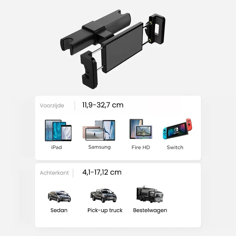 Autotablet Houder™ | Vermaak En Ontspan Je Kinderen Tijdens Een Lange Auto Rit