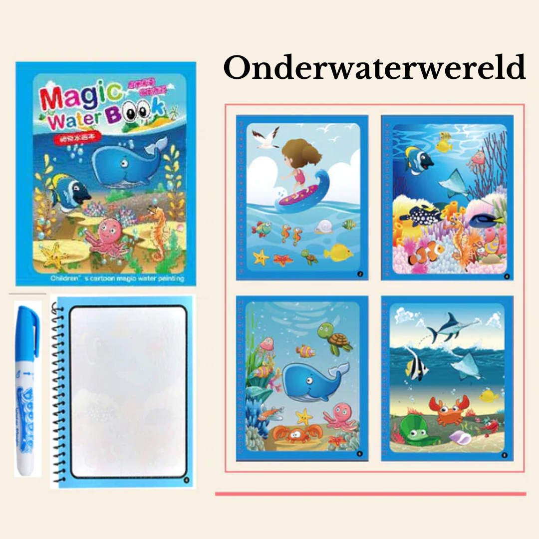 Water Kleurboek™ | Eindeloos schilderplezier voor uw kleintje!