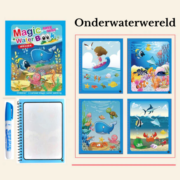 Water Kleurboek™ | Eindeloos schilderplezier voor uw kleintje!