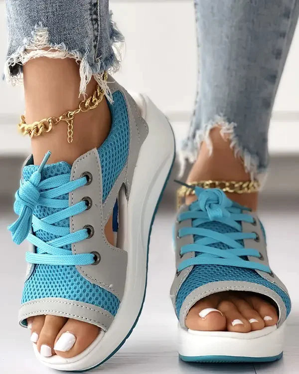 Lace-Up Muffin Sandalen™ | Stap Stijlvol De Zomer In